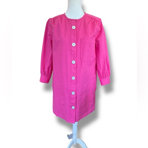 Tuckernuck Pink Blake Mini A Line Button Down Feminine Barbie Shirt Dress Small - Picture 4 of 14